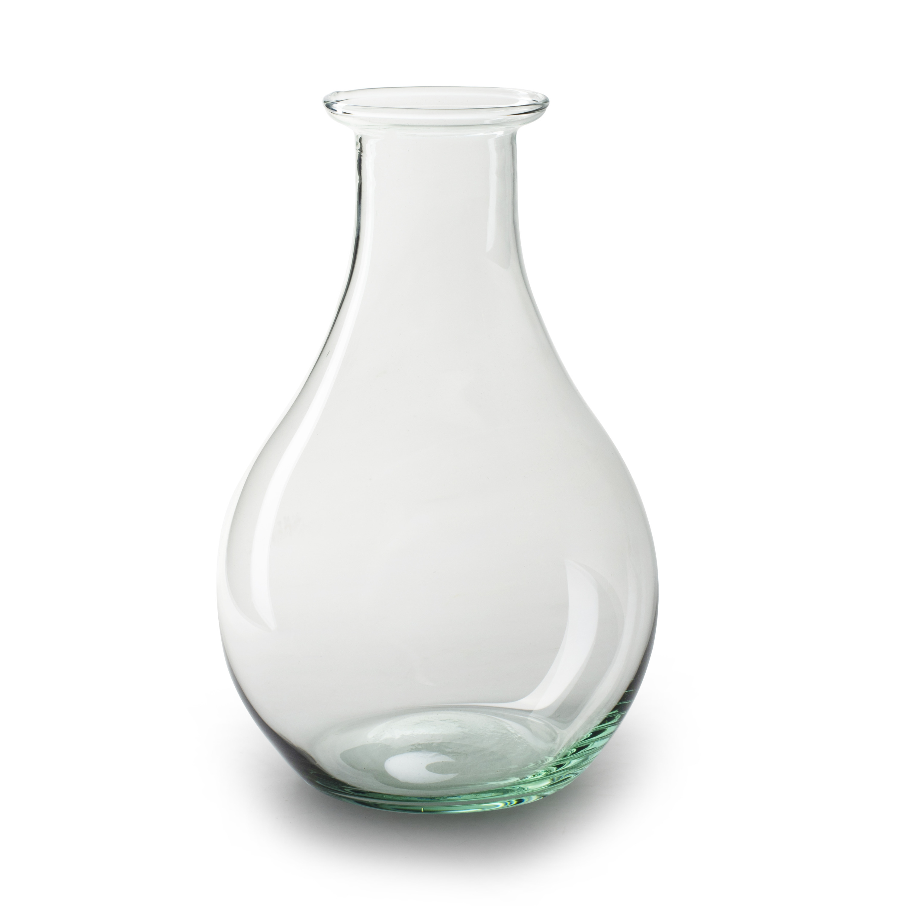 Jodeco Bloemenvaas Theresa - helder transparant - eco glas - D15 x H25 cm - Sierlijk -