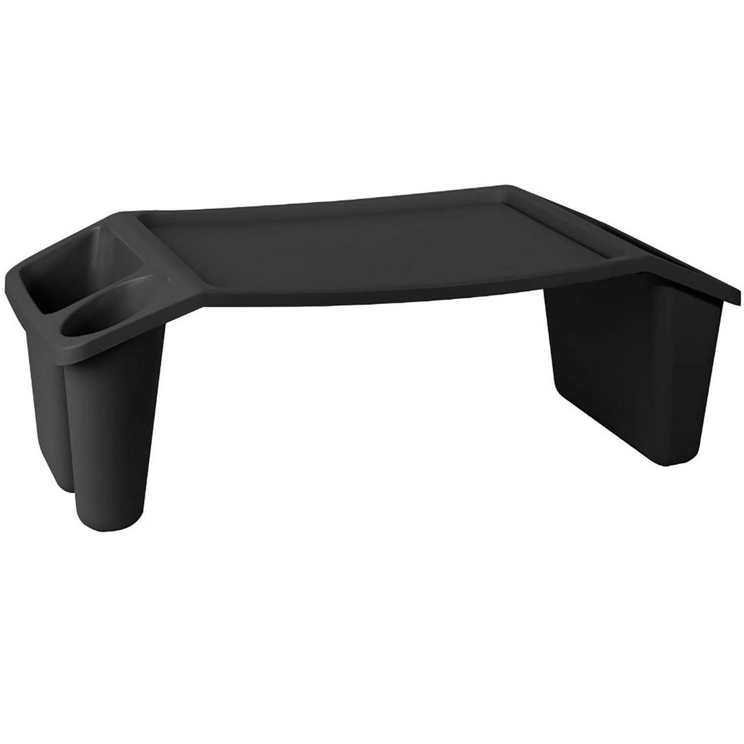 Merkloos Bedtafel - kunststof - zwart - L60 x B31 x H20 cm - dienblad -