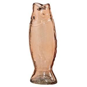 Leen Bakker Karaf Vis - Oranje - Glas - 27x7x11 cm