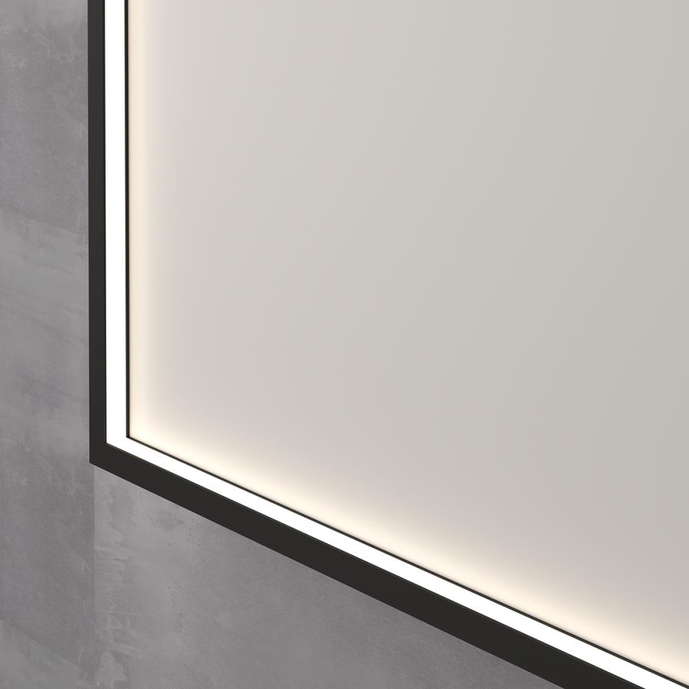 INK SP19 rechthoekige spiegel verzonken in kader met dimbare LED-verlichting, color changing, spiegelverwarming en schakelaar 60 x 4 x 80 cm, mat