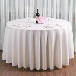 Light in the box ronde tafelkleden stoffen tafelkleed linnengoed voor bruiloft polyester receptie banketten evenementen keuken dineren