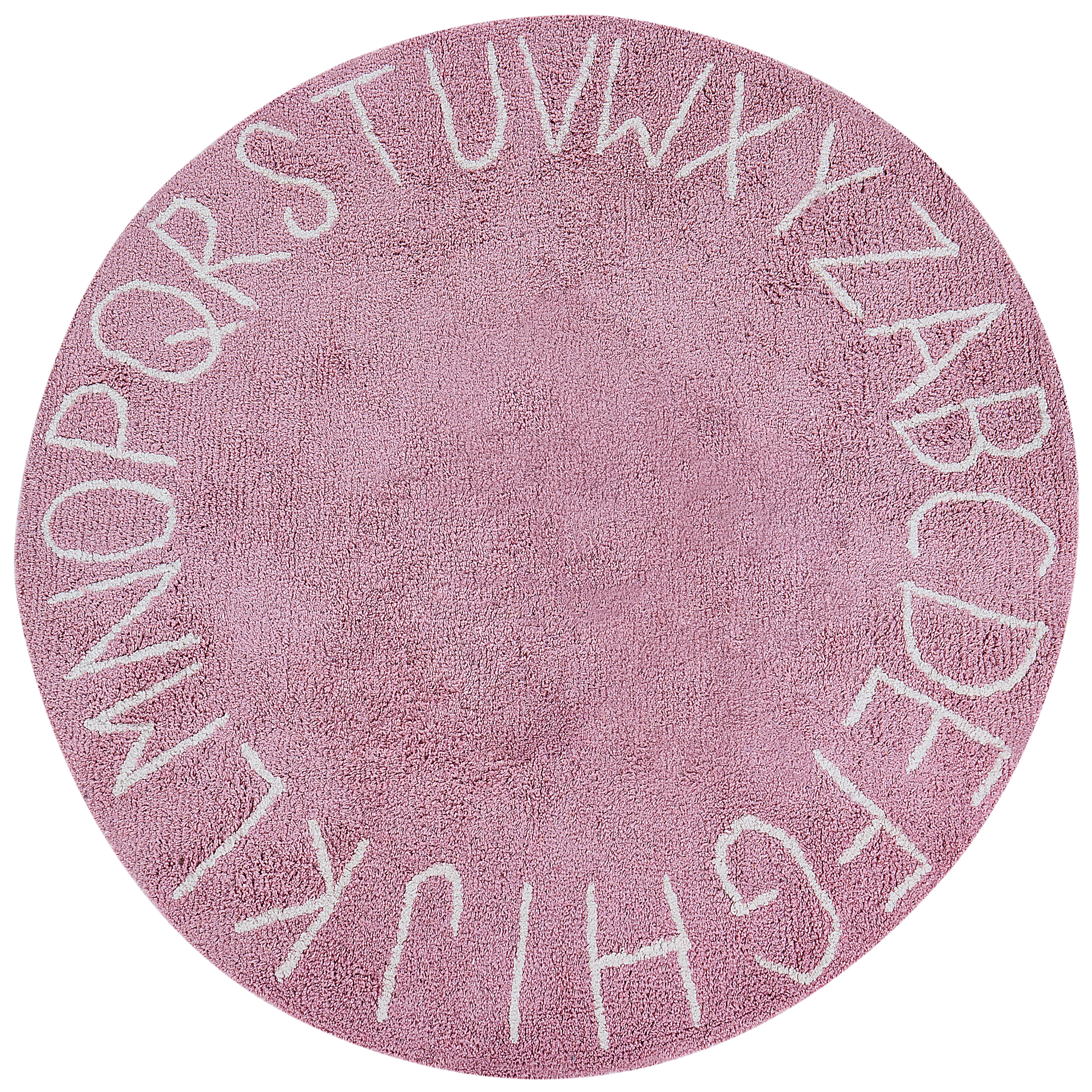 BELIANI Vloerkleed katoen roze ⌀ 120 cm VURGUN