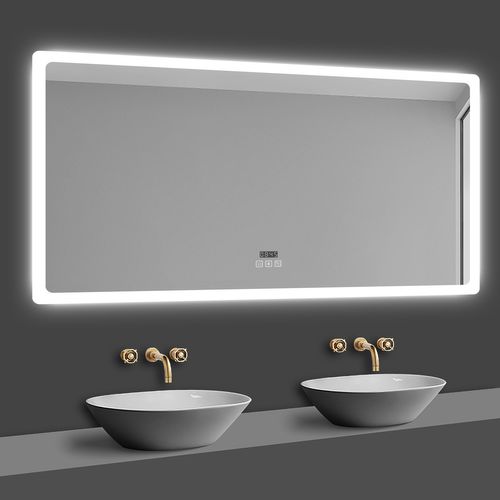 AICA Sanitaire Aica Verlichte Spiegel Met Bluetooth 120 X 70cm，muurspiegel