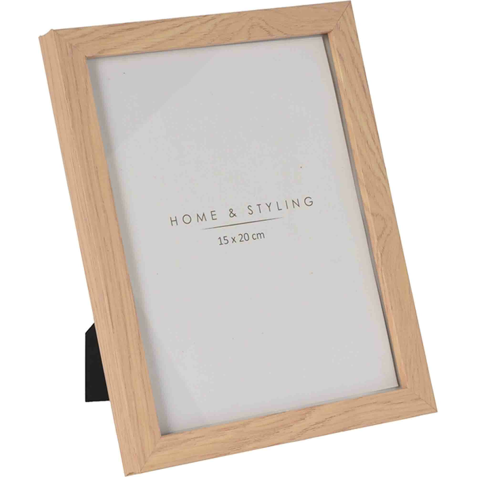 Home & Styling Houten fotolijst geschikt voor een foto van 15 x 20 cm -
