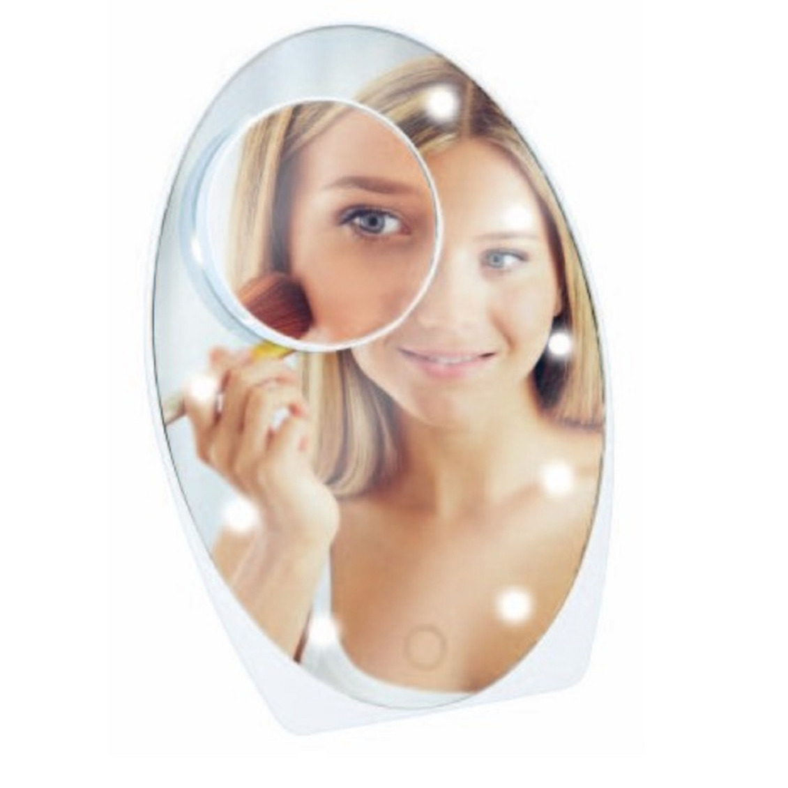 Benson Care LED make-up spiegel met vergrootglas en zuignap - 15 x 21 cm - 5x zoom -