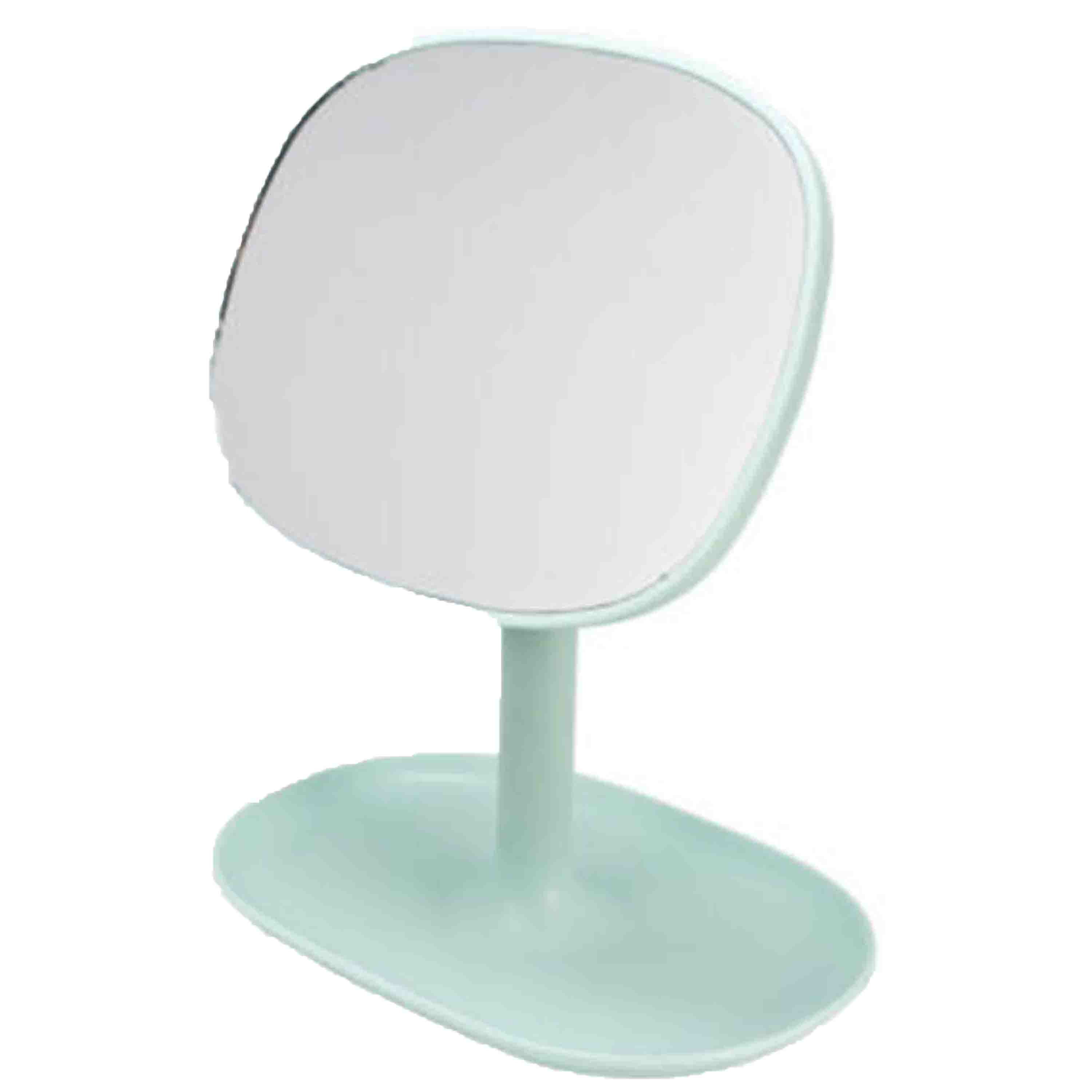 Svenska Living Make-up spiegel/scheerspiegel op voet - 15 x 11,5 cm - mintgroen -