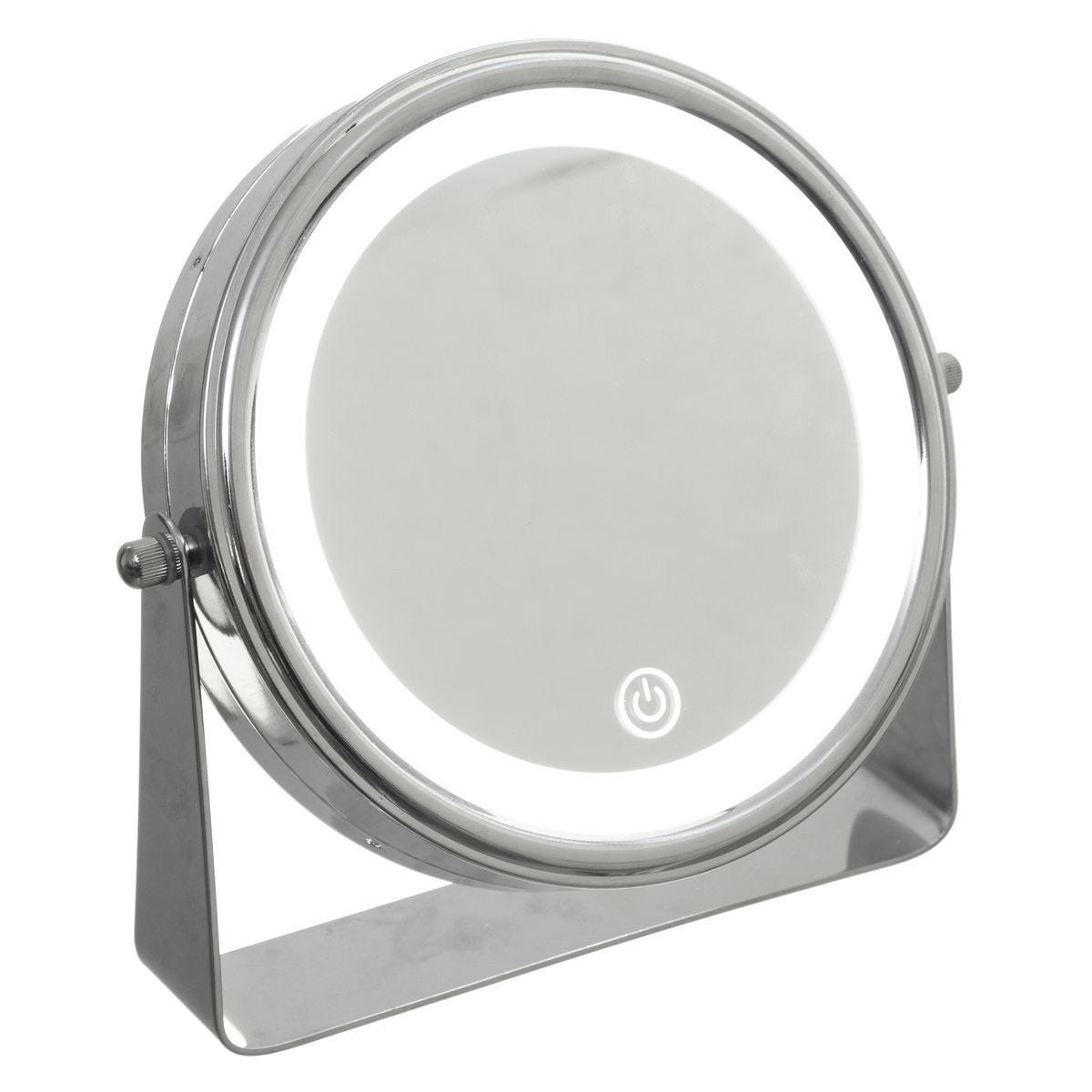5five Make-up spiegel/scheerspiegel met LED verlichting op standaard 20 cm -