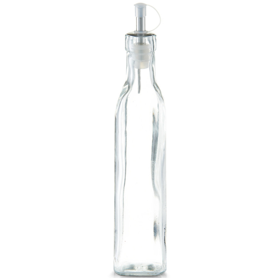 Zeller 1x Glazen azijn/olie flessen met doseerdopje 270 ml -