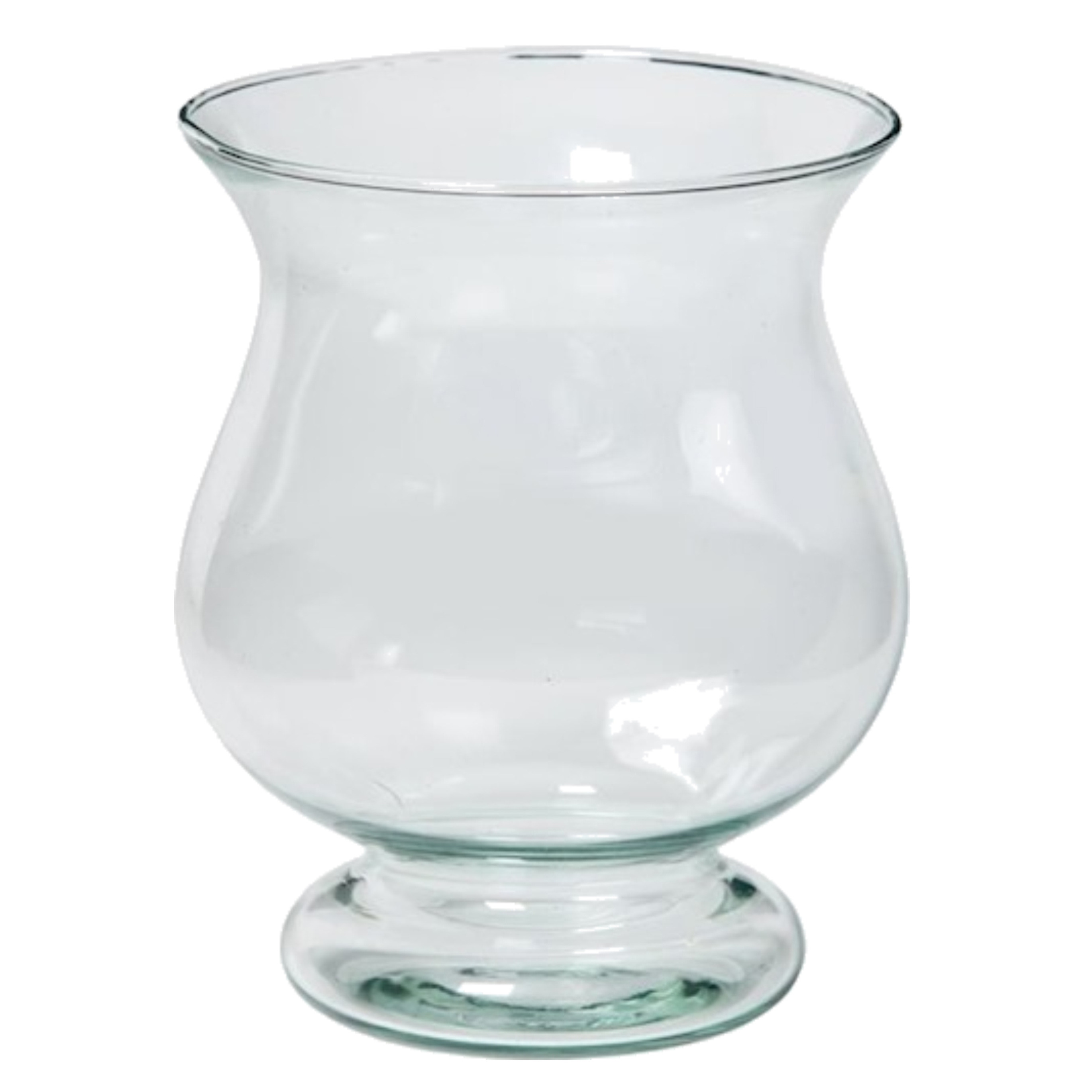 Floran Bloemenvaas - kelk model - transparant eco glas - D17 x H20 cm -