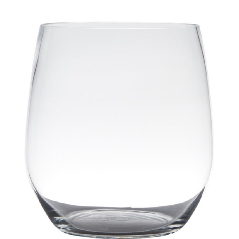 Hakbijl Glass Transparante home-basics vaas/vazen van glas 15 x 12 cm Tony -