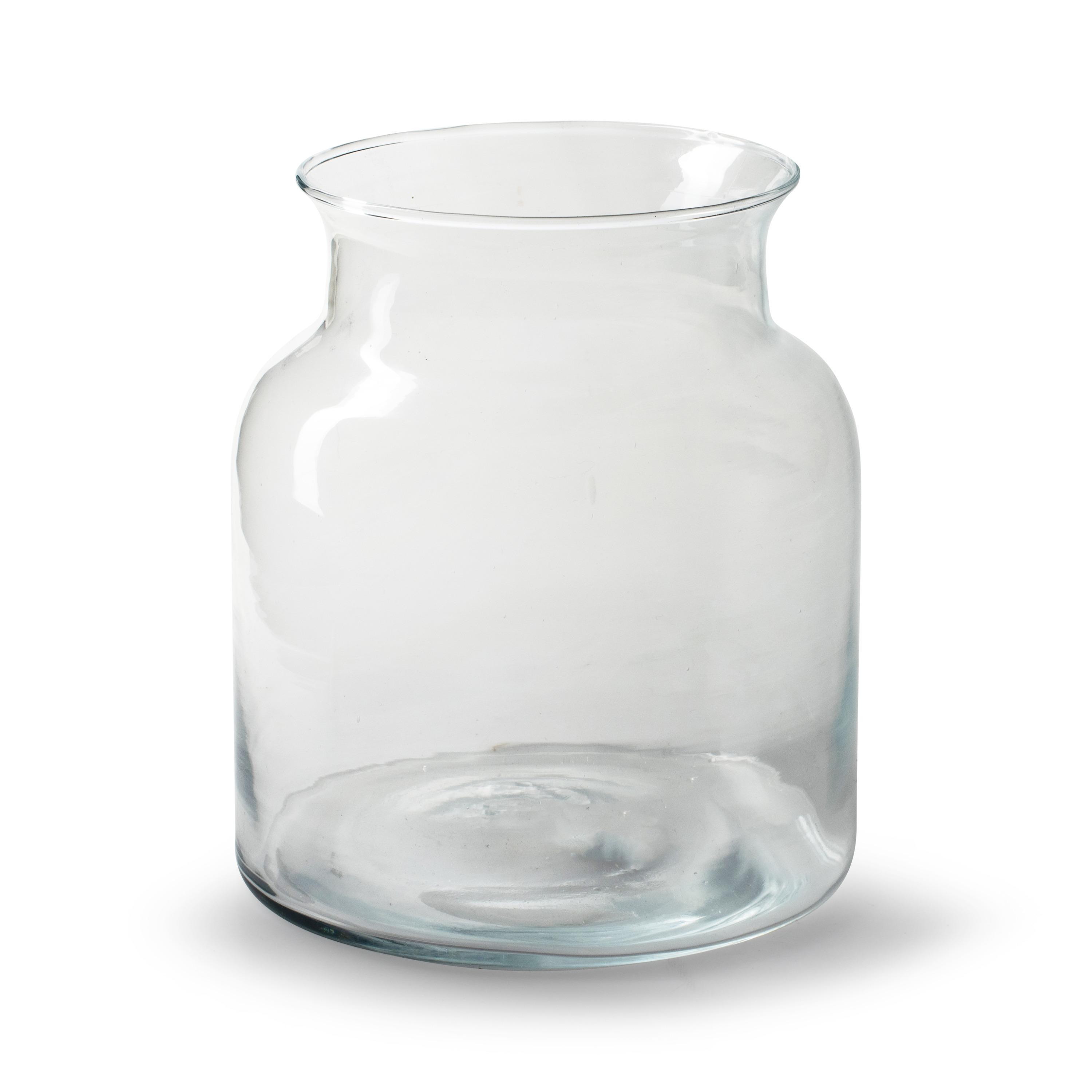 Jodeco Bloemenvaas Nobles - helder transparant - glas - D19 x H20 cm - fles vaas -