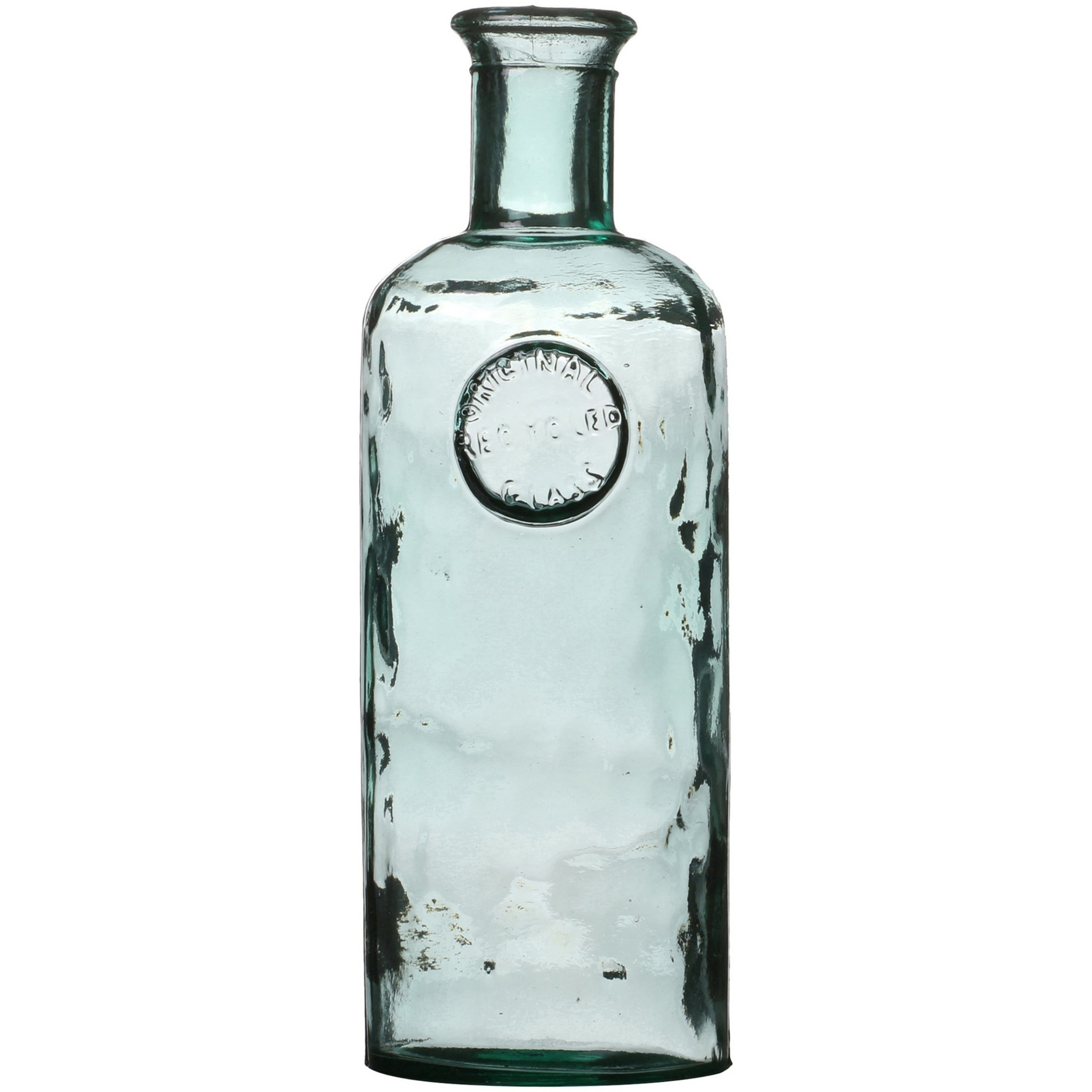Natural Living Bloemenvaas Olive Bottle - transparant - glas - D13 x H27 cm - Fles vazen -