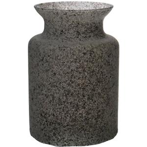 Merkloos Bloemenvaas Dubai - grijs graniet - glas - D14 x H20 cm -