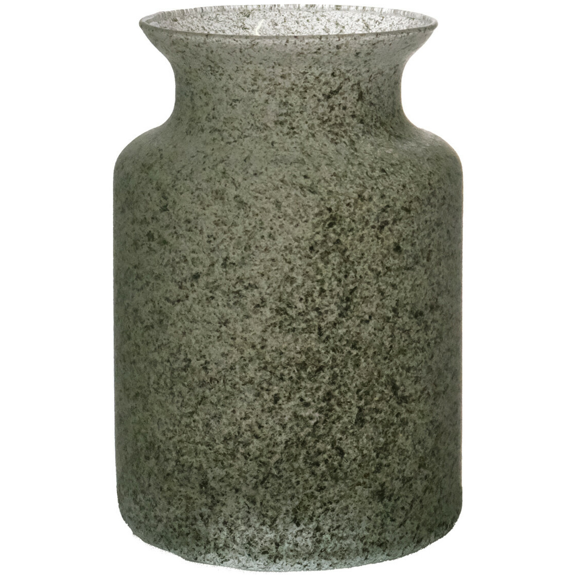 Merkloos Bloemenvaas Dubai - groen graniet - glas - D14 x H20 cm -