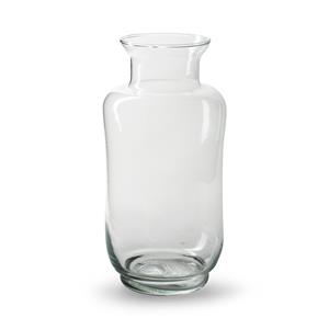 Jodeco Bloemenvaas Ella - helder transparant - glas - D13 x H26 cm - fles vaas -