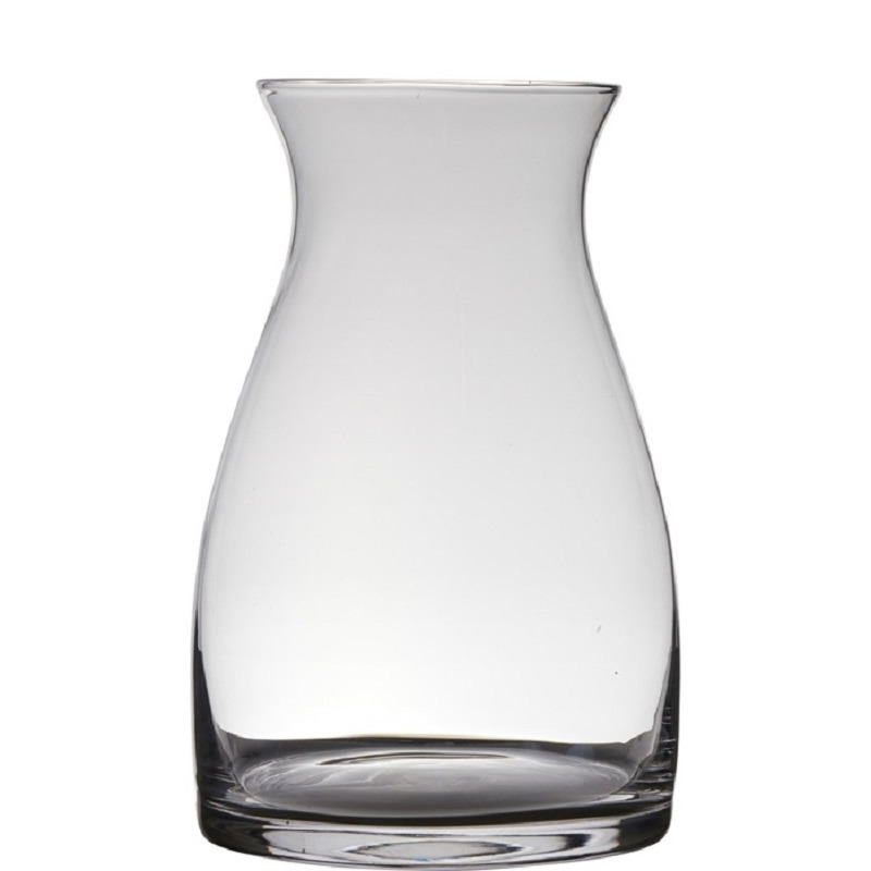 Hakbijl Glass Transparante home-basics vaas/vazen van glas 20 x 15 cm Julia -