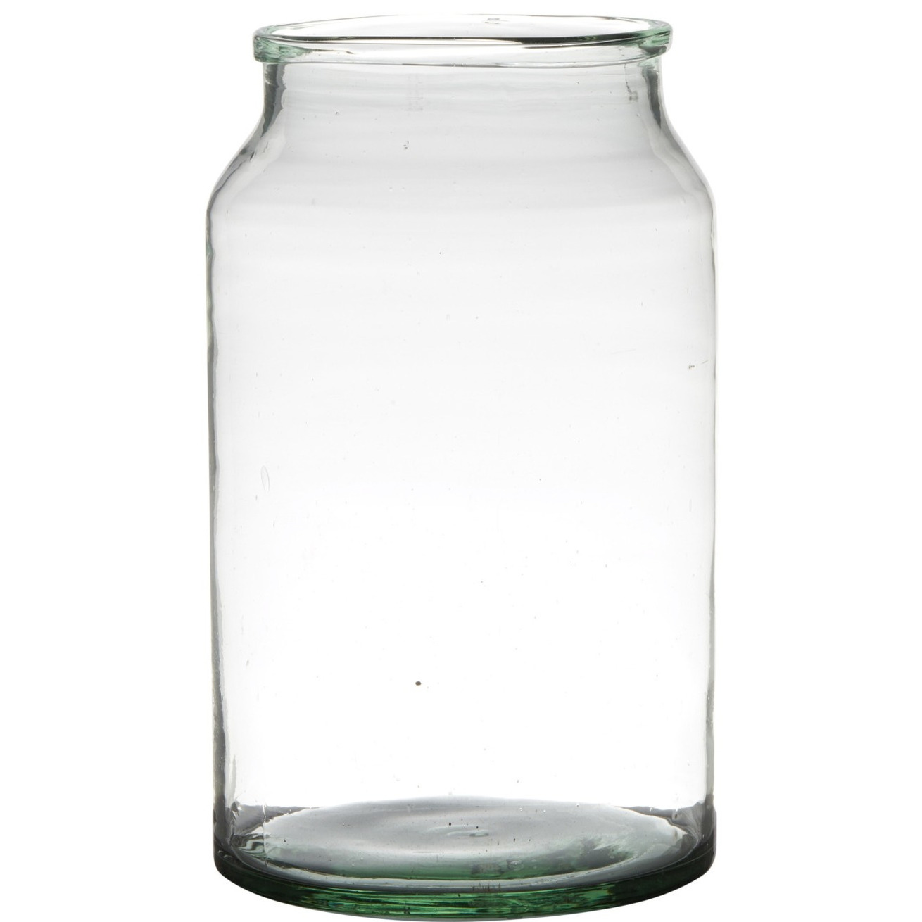 Merkloos Bloemenvaas van gerecycled glas 30 x 18 cm -