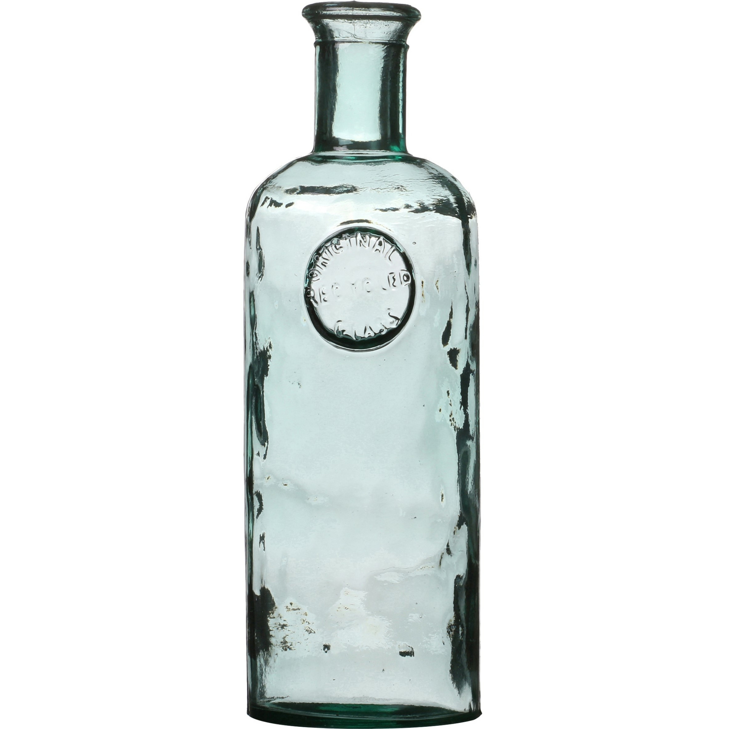 Natural Living Bloemenvaas Olive Bottle - transparant - glas - D13 x H45 cm - Fles vazen -