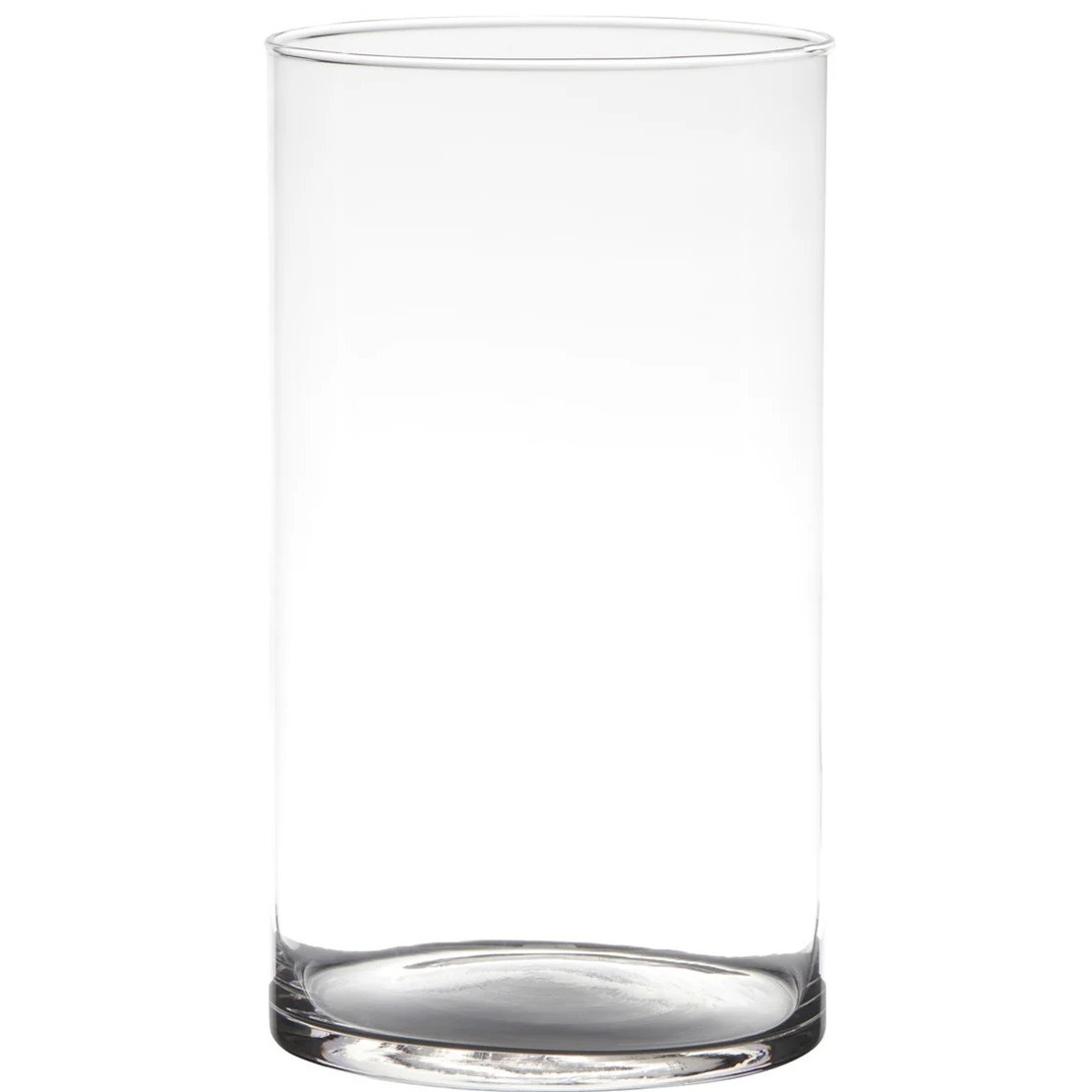 Merkloos Bloemenvaas Neville - helder transparant - glas - D16 x H30 cm -