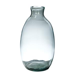 Hakbijl Glass Bloemenvaas Cheryl - transparant - eco glas - D18 x H30 cm - flesvaas -