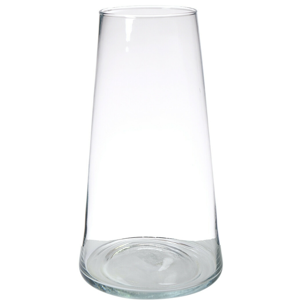 Merkloos Bloemenvaas Donnatella - helder transparant - glas - D24 x H30 cm -