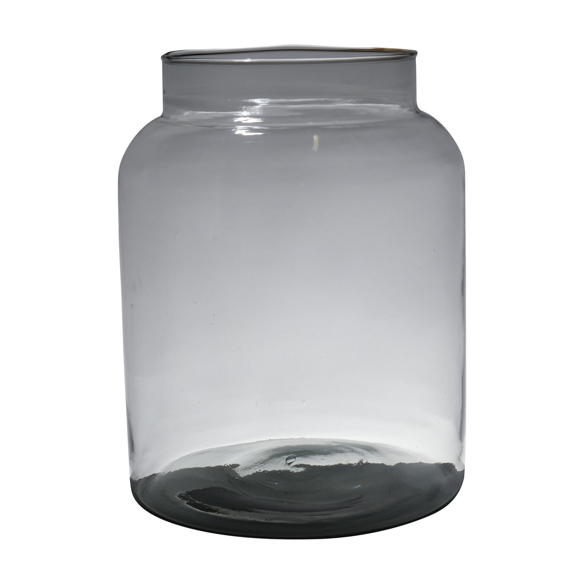 Hakbijl Glass Bloemenvaas Shape - transparant - eco glas - D19 x H25 cm - Melkbus vaas -