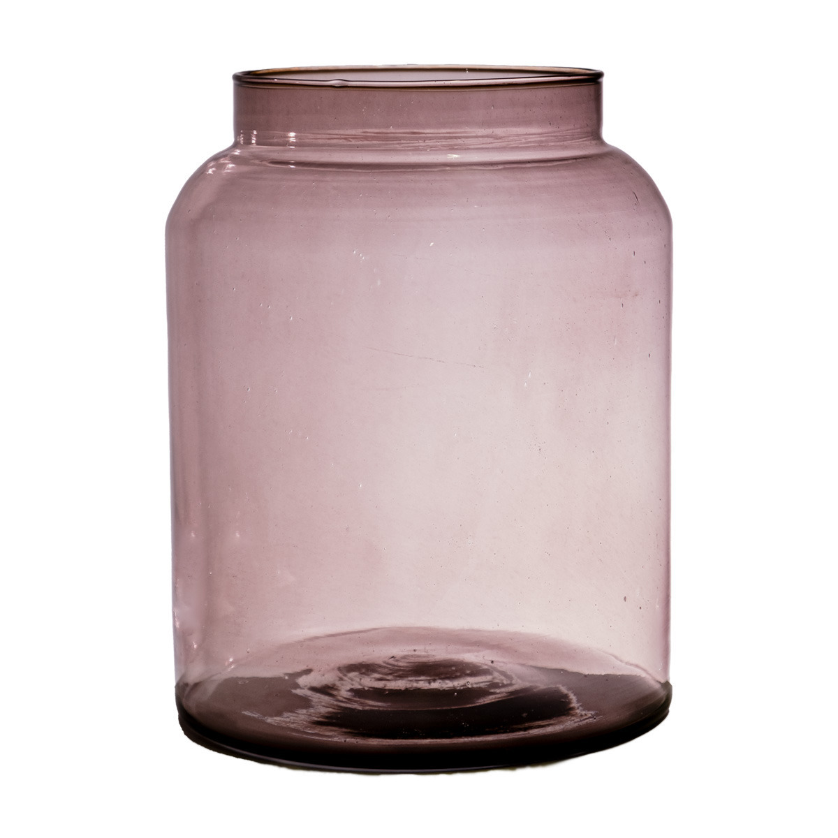 Hakbijl Glass Bloemenvaas Shape - transparant mauve - eco glas - D19 x H25 cm - Melkbus vaas -