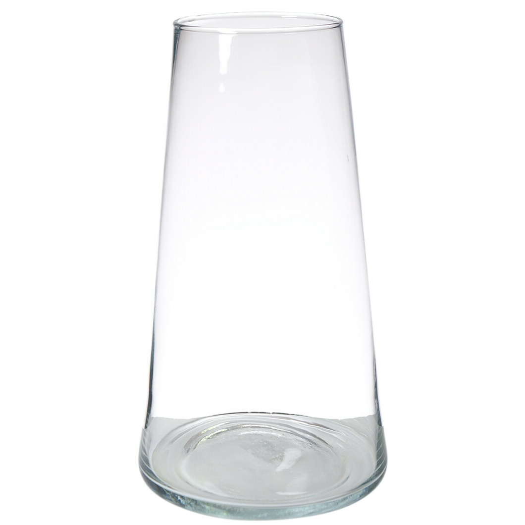 Merkloos Bloemenvaas Donnatella - helder transparant - glas - D24 x H35 cm -