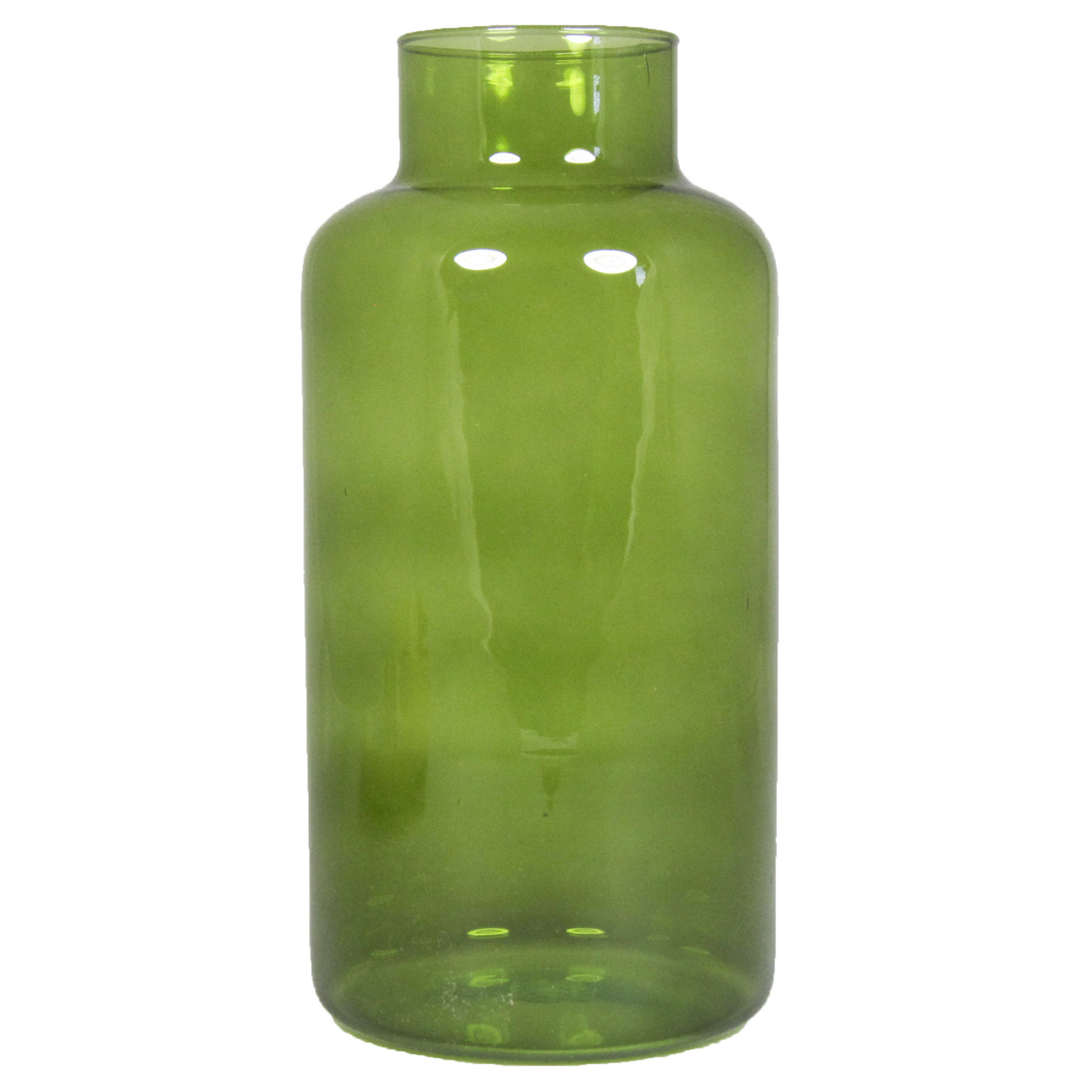 Floran Bloemenvaas - groen/transparant glas - H30 x D15 cm -