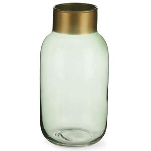 GIFT DECOR Vase Weich Golden Grün Glas (11,5 X 24 X 11,5 Cm)