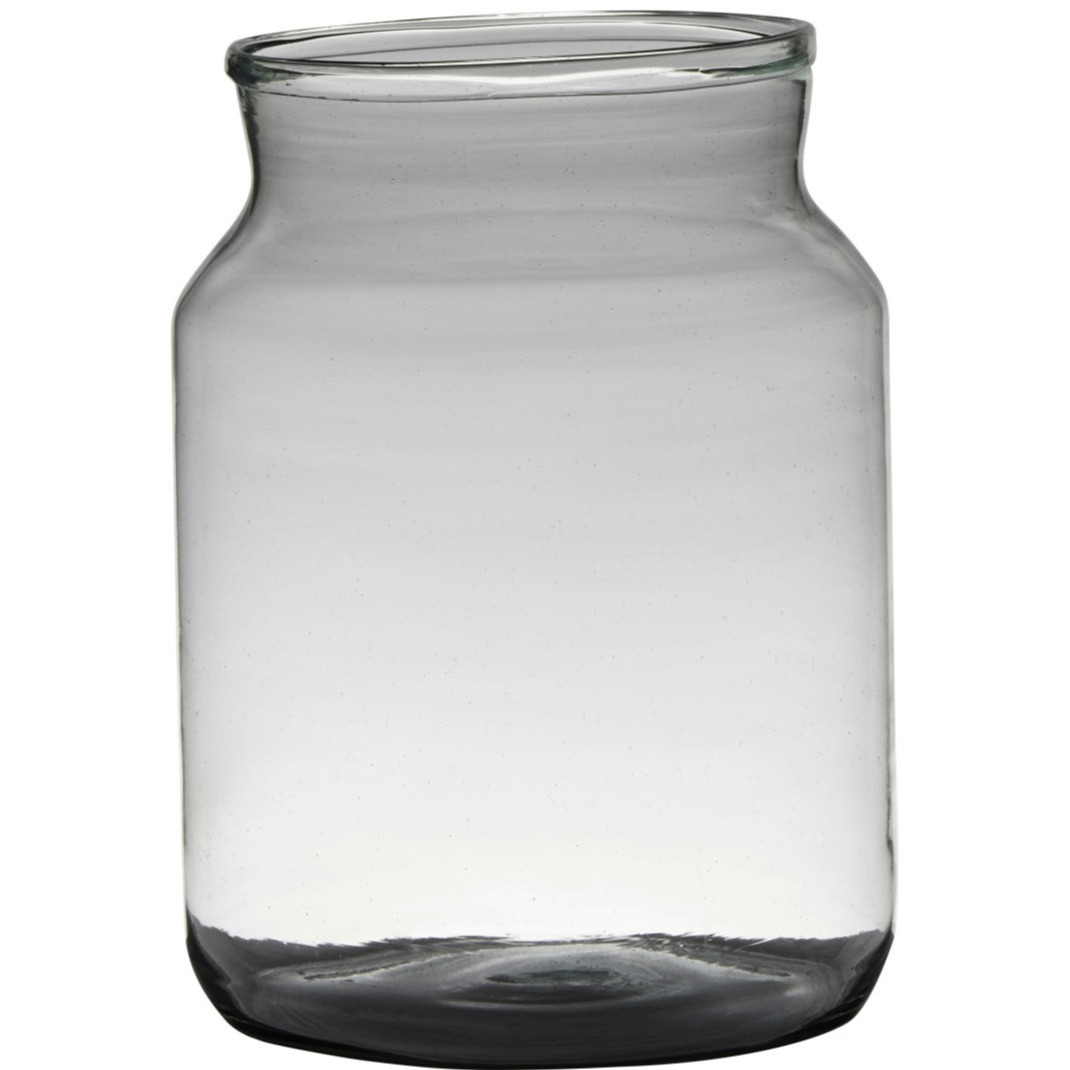 Merkloos Bloemenvaas van gerecycled glas 30 x 21 cm -