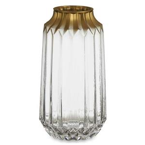 GIFT DECOR Vase Golden Durchsichtig Glas (13 X 23,5 X 13 Cm)