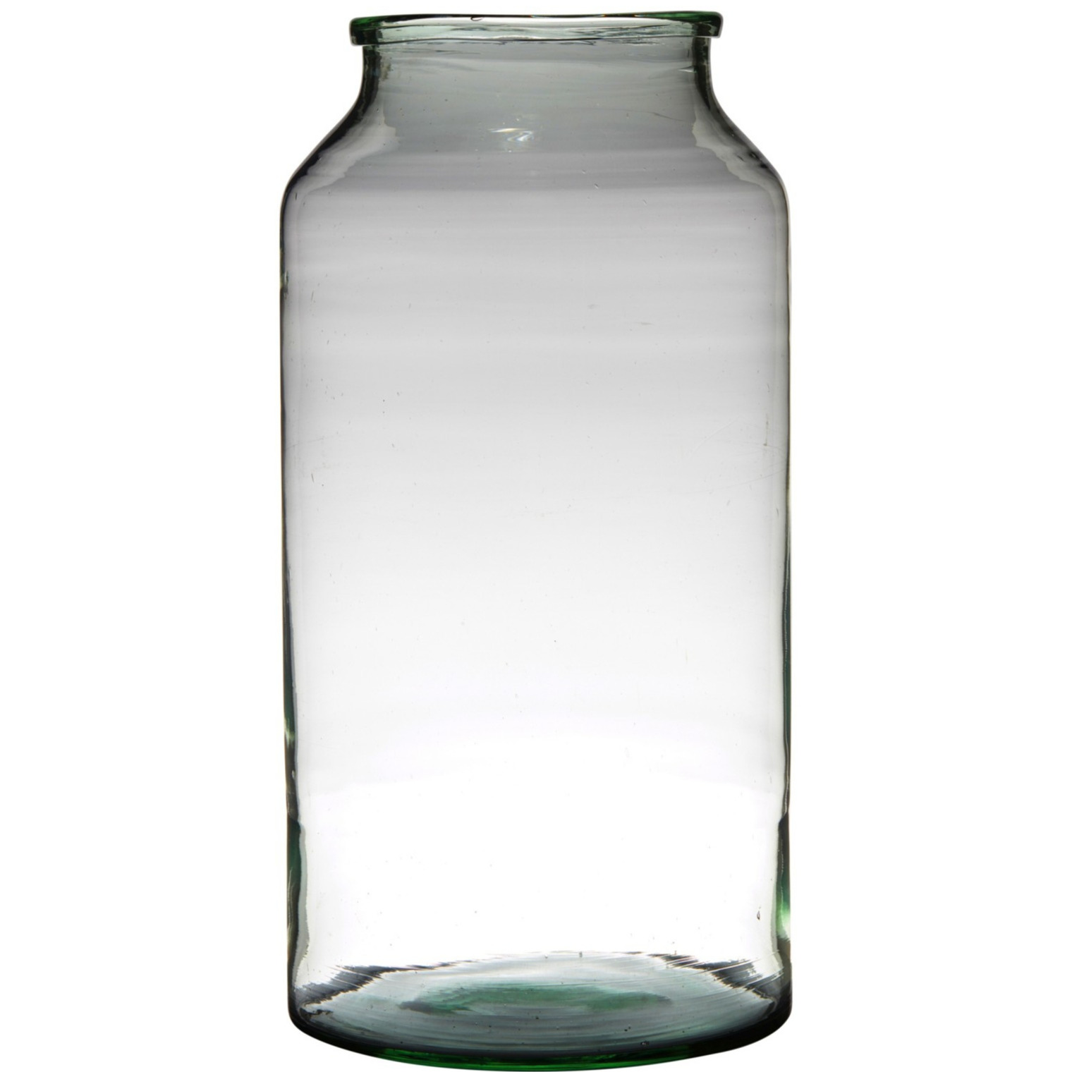 Merkloos Bloemenvaas van gerecycled glas 42.5 x 22.5 cm -
