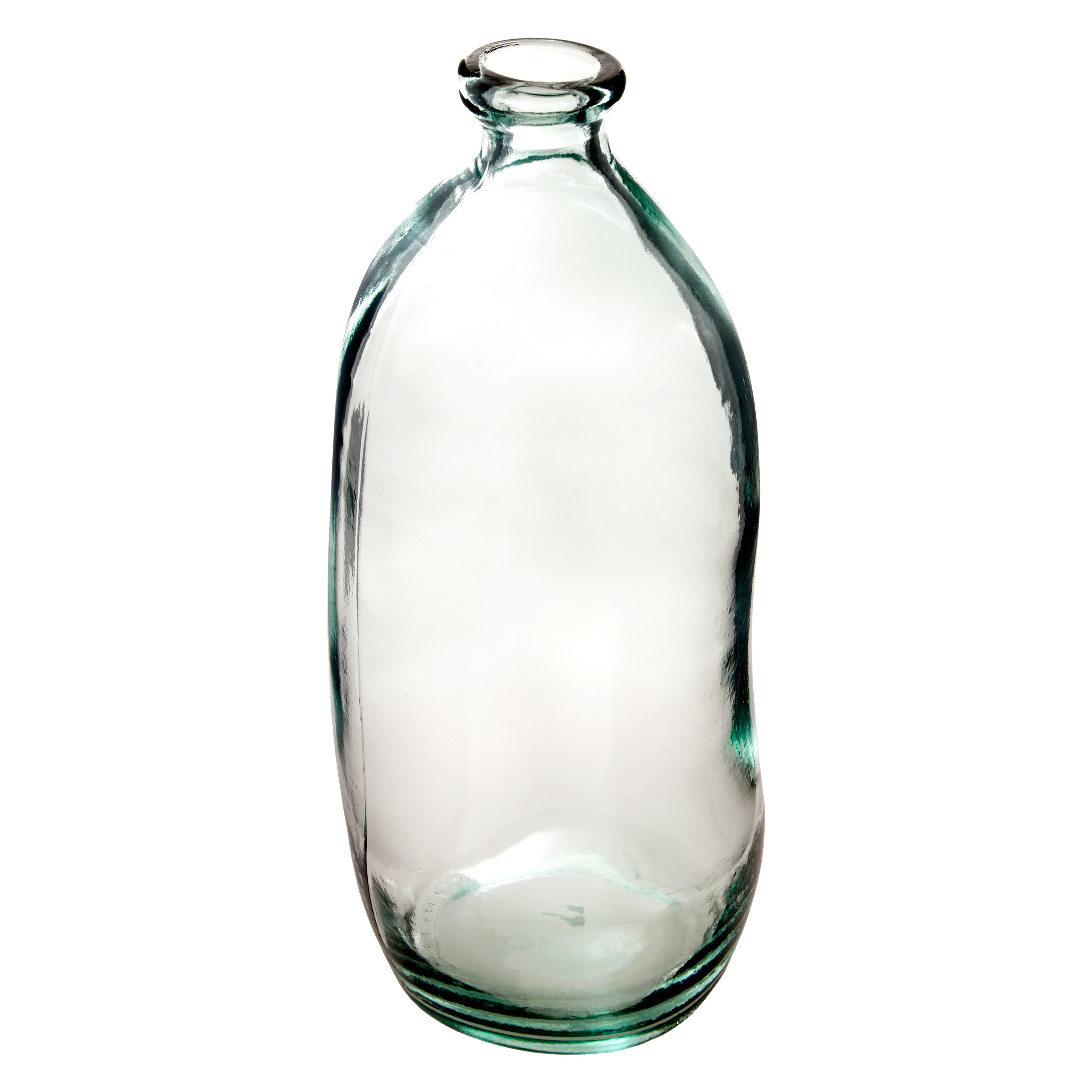 Atmosphera bloemenvaas Organische fles vorm - helder transparant - glas - H72 x D34 cm -