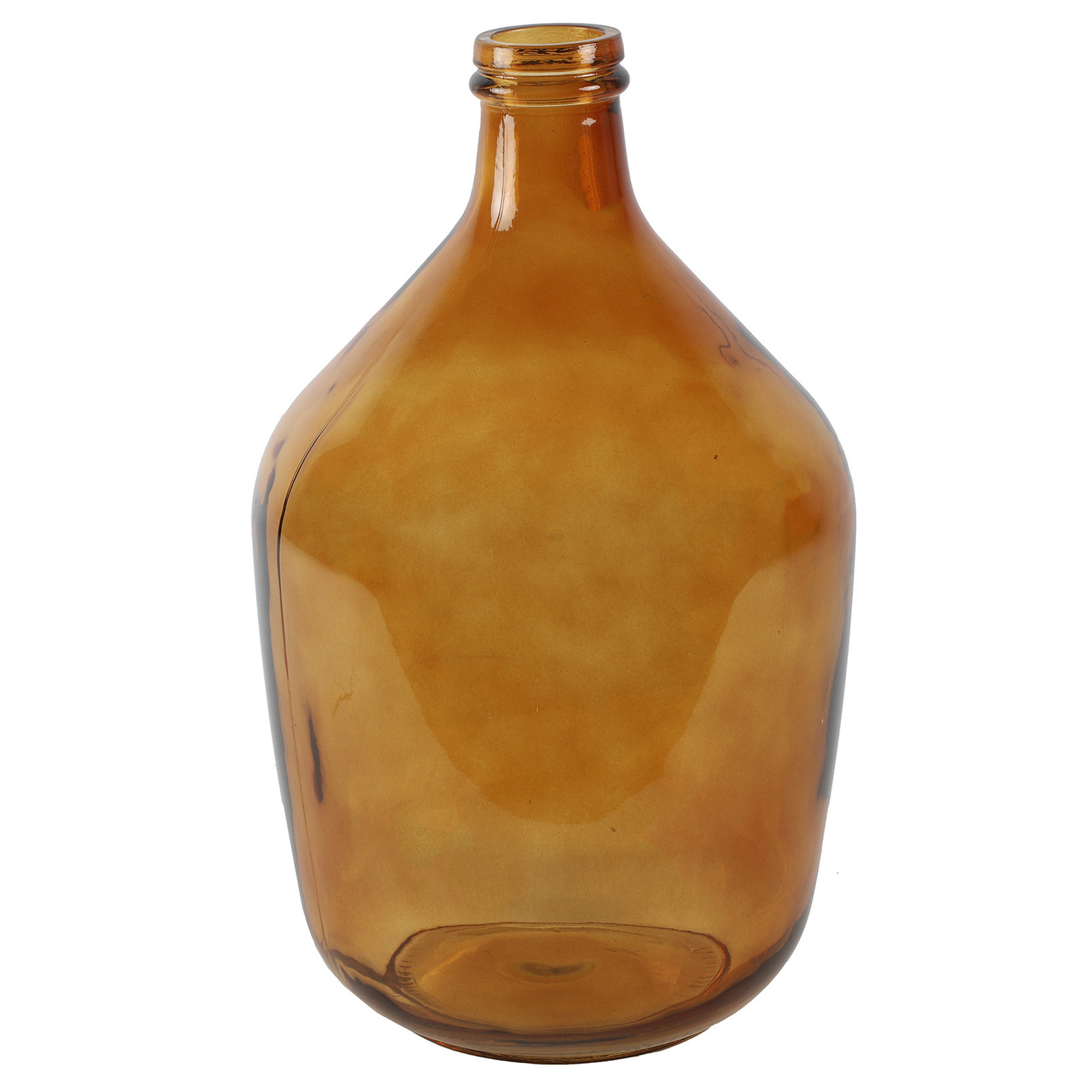 Countryfield vaas - amber goud/geel transparant - glas - fles - D23 x H38 cm -