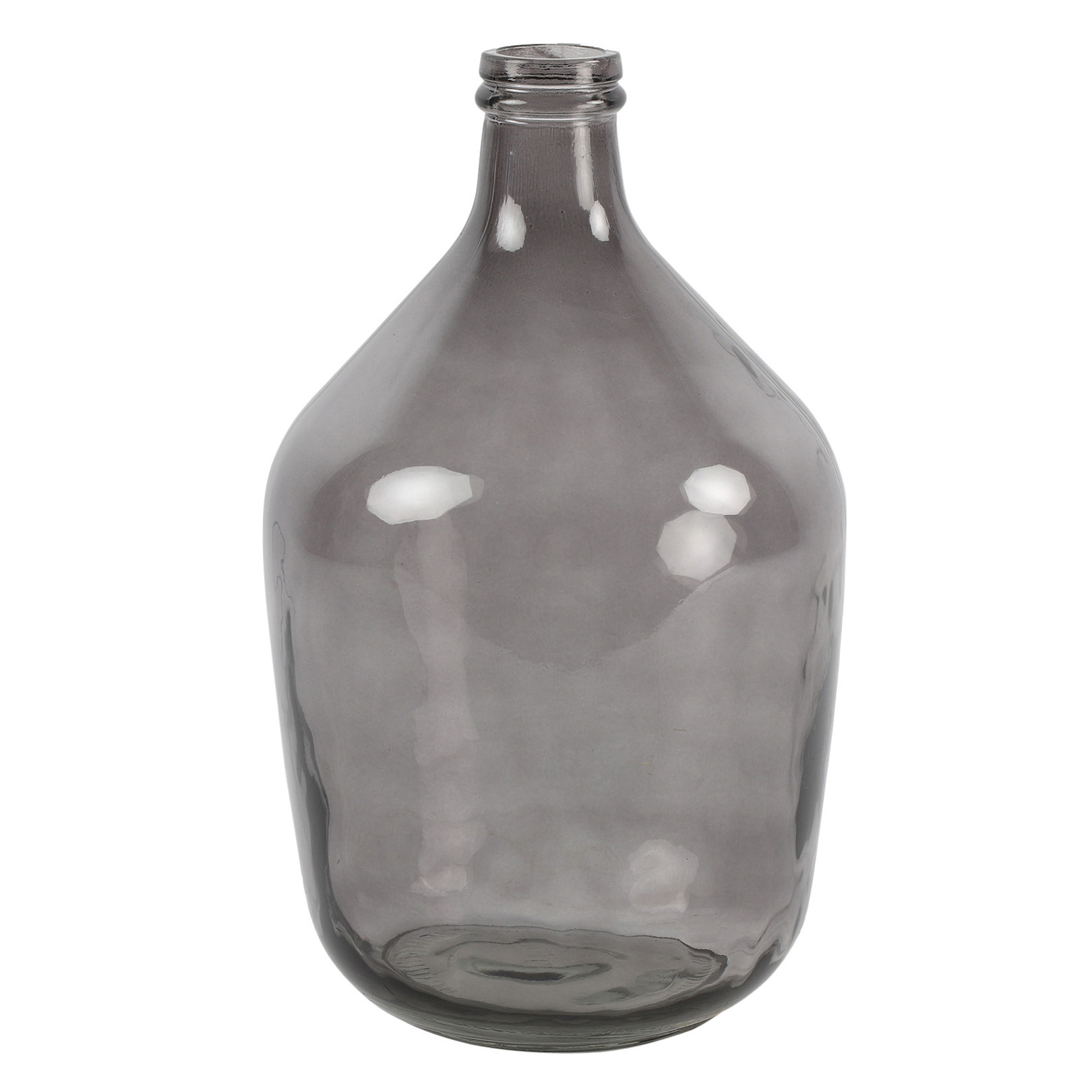 Countryfield vaas - grijs transparant - glas - fles - D23 x H38 cm -