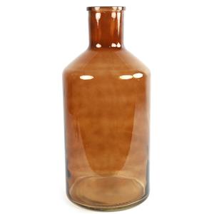 Countryfield vaas - bruin - glas - fles - D24 x H51 cm -