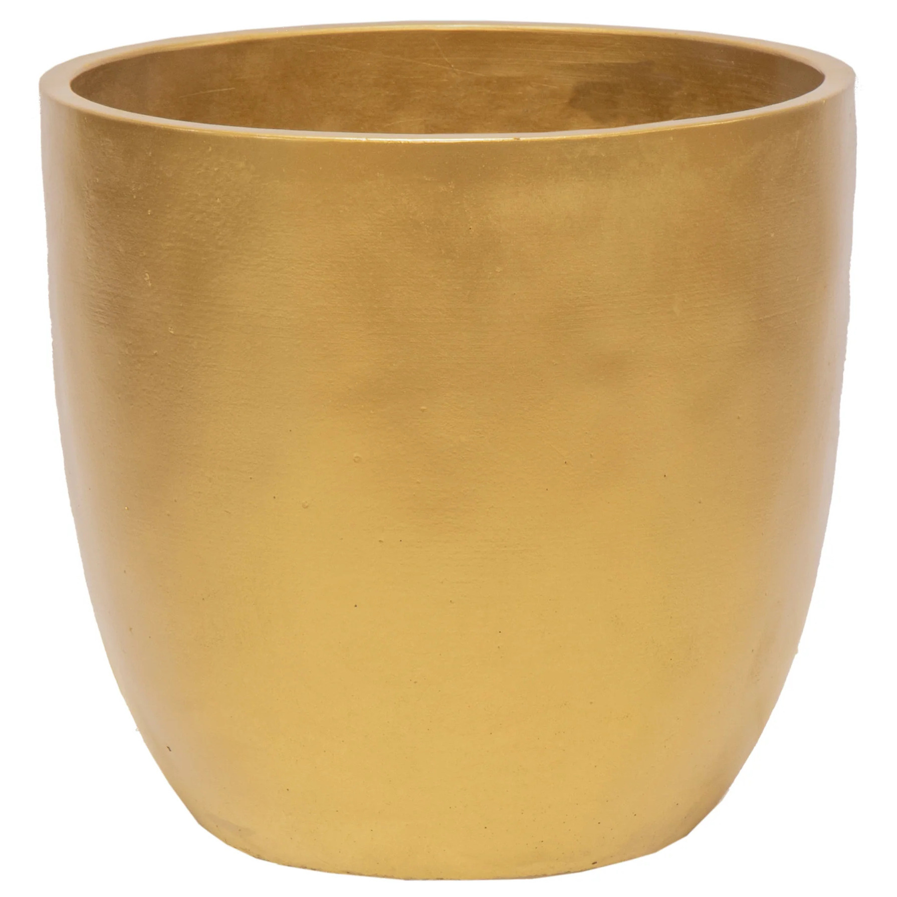 Mega Collections Plantenpot - keramiek - goud - D11 cm -
