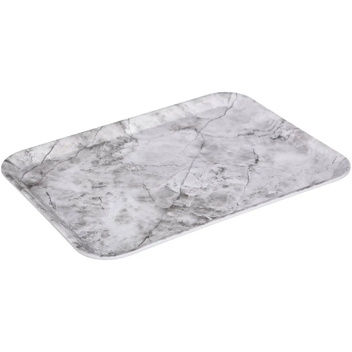 5five Dienblad/serveer tray Marble - Melamine - creme wit - 33 x 43 cm - rechthoek -