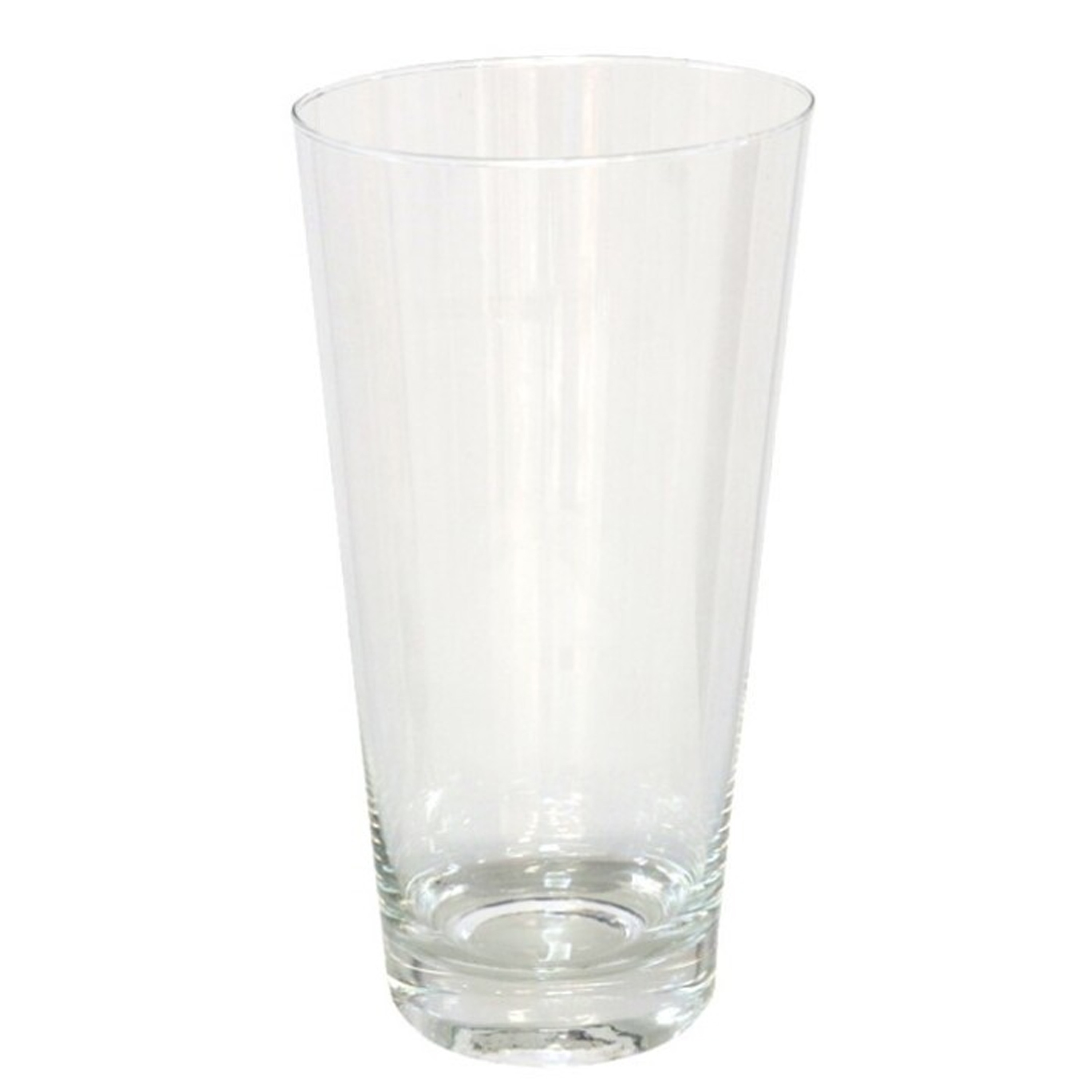 Gerimport Bloemenvaas conisch - helder glas - D12 x H19 cm -