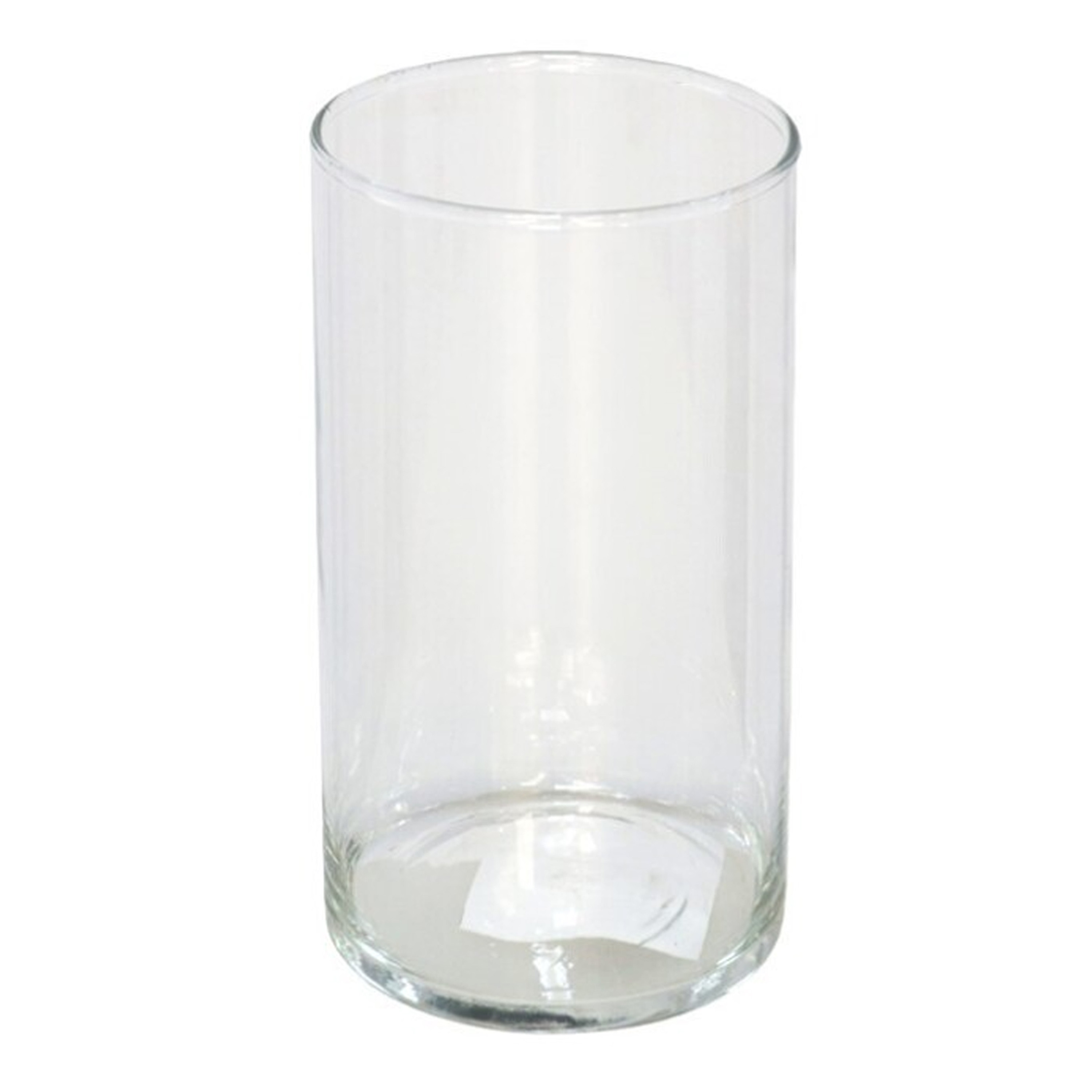 Gerimport Bloemenvaas cilinder - helder glas - D10 x H20 cm -