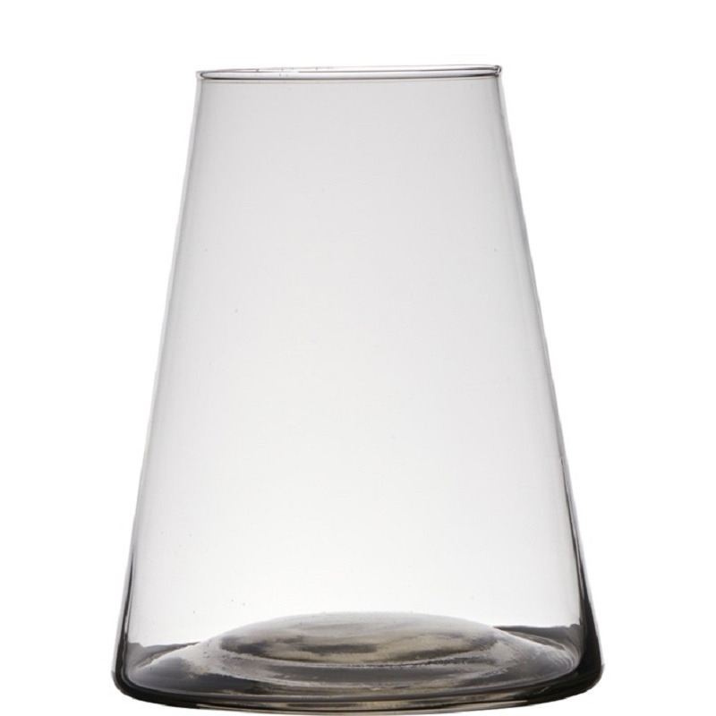 Hakbijl Glass Transparante home-basics vaas/vazen van glas 16 x 16 cm Donna -