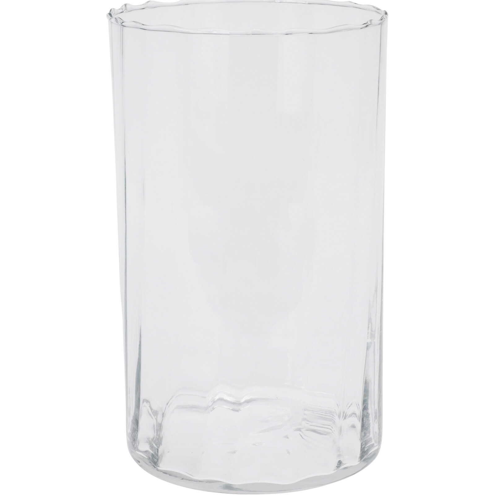 H&S Collection Bloemen vaas transparant - glas - H22 cm -
