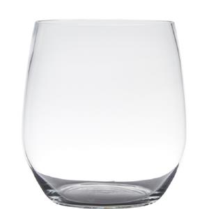 Hakbijl Glass Transparante home-basics vaas/vazen van glas 12 x 9 cm Tony -