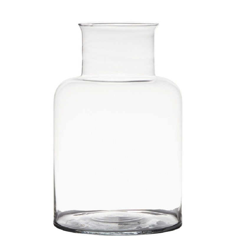 Hakbijl Glass Transparante home-basics vaas/vazen van glas 25 x 16 cm -