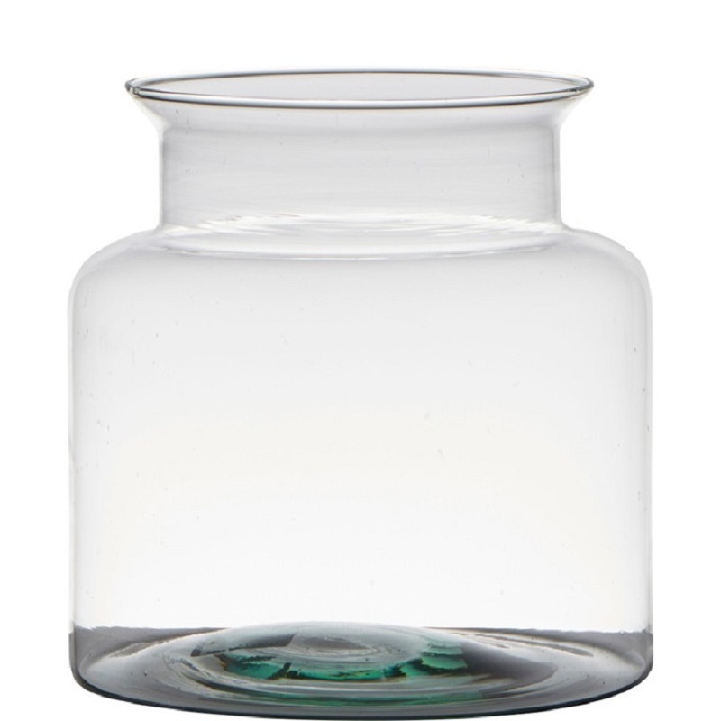 Hakbijl Glass Transparante home-basics vaas/vazen van glas 19 x 19 cm -