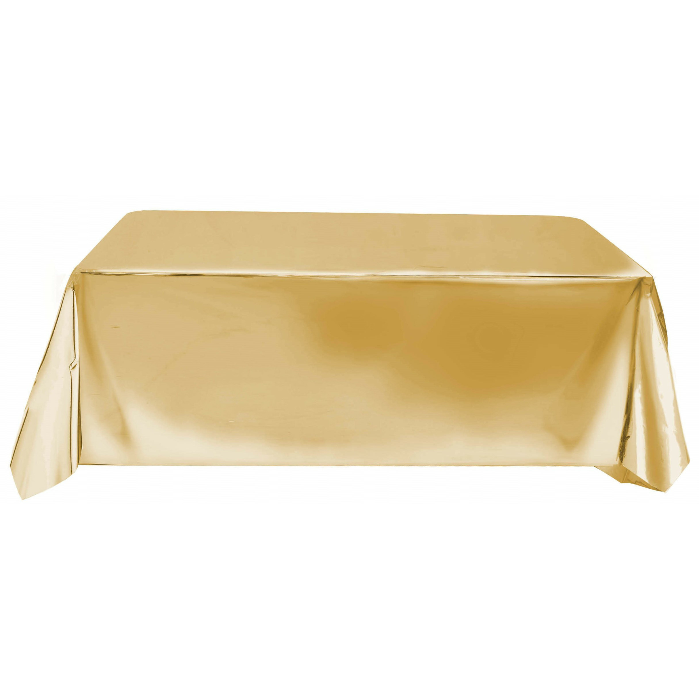 Fiestas Guirca Tafelkleed/tafellaken polyester folie metallic goud x 275 cm -