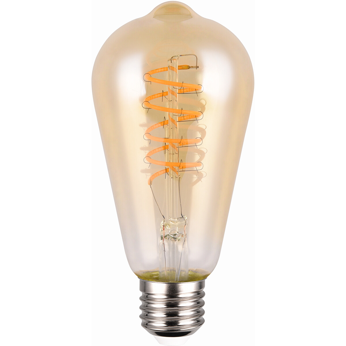 BES LED LED Lamp - Filament - Trion Spiro - E27 Fitting - 7W - Zeer Warm Wit - 1800K - Dimbaar - 500 lumen