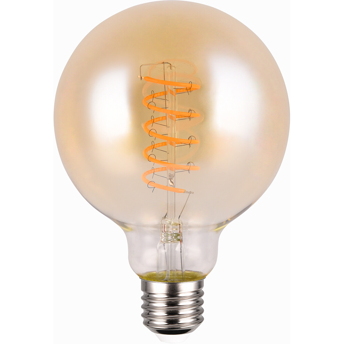 BES LED LED Lamp - Filament - Trion Spiro - E27 Fitting - 7W - Zeer Warm Wit - 1800K - Dimbaar - 400 lumen