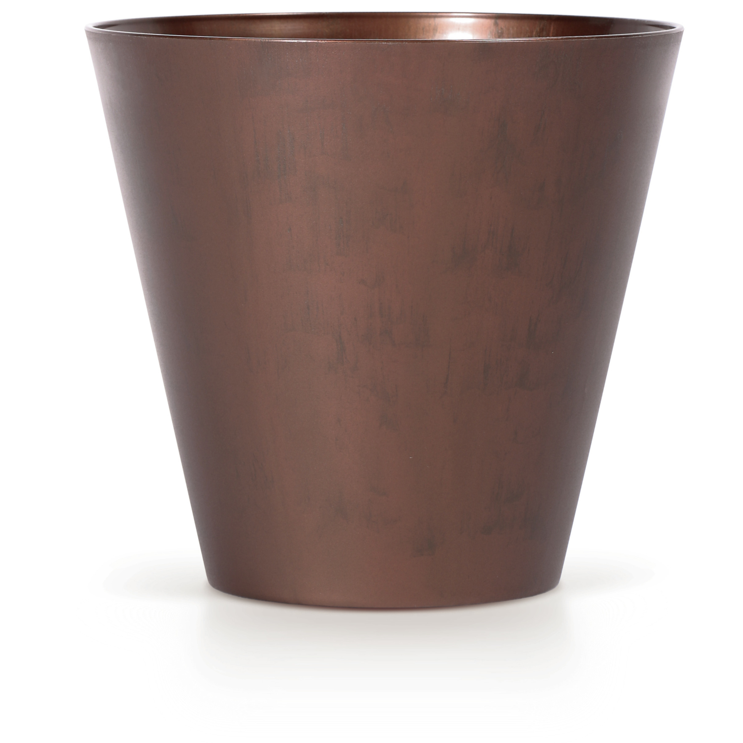 Prosperplast Kunststof bloempot/plantenpot 25 cm cortenstaal look/brons -